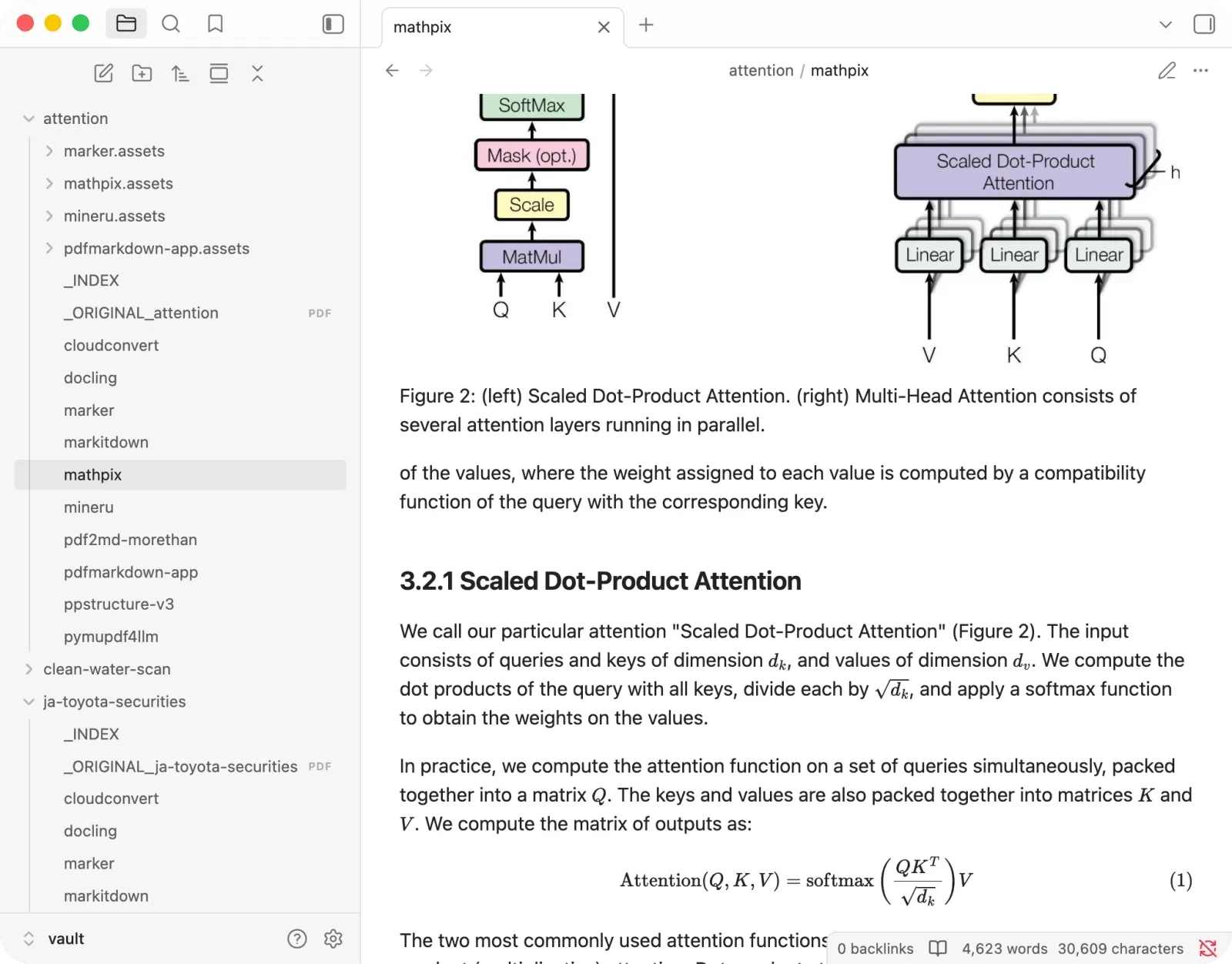 Mathpix rendering a research paper with clean formulas and figures