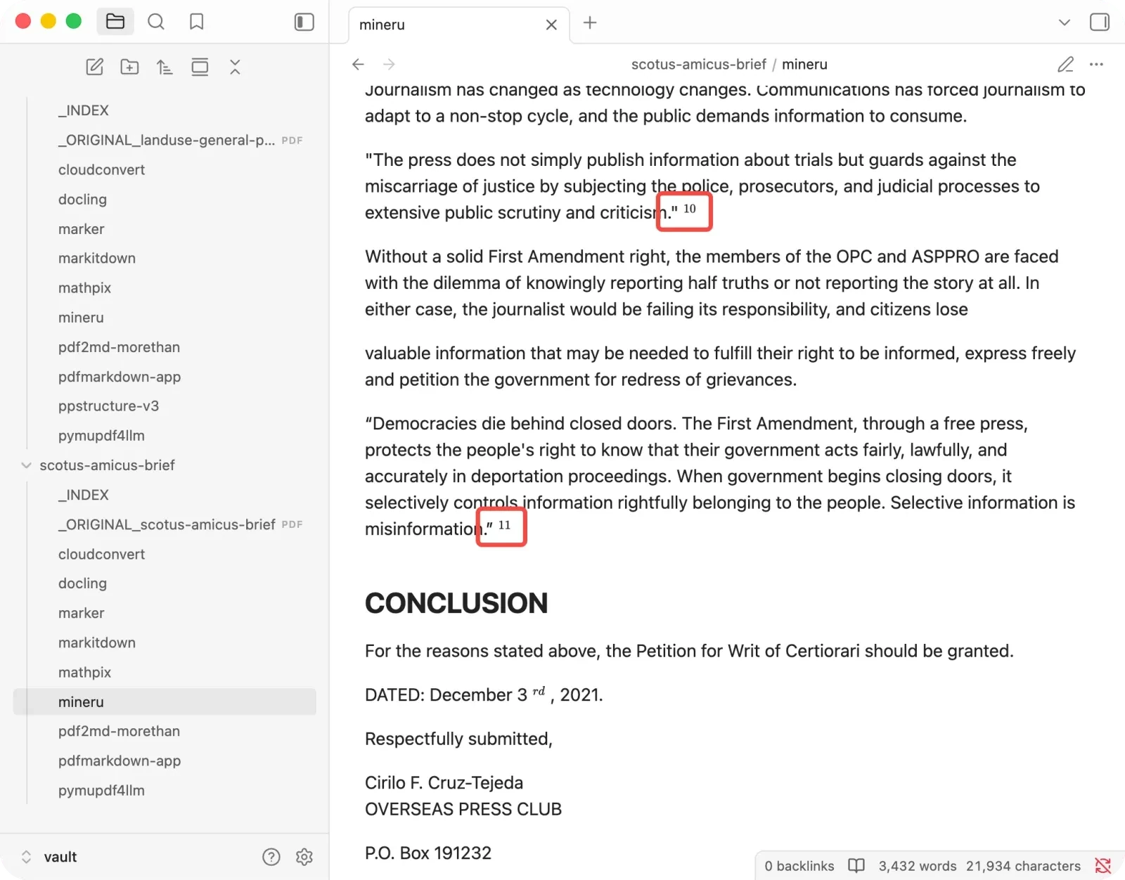 MinerU output keeping footnote markers but dropping the footnote text